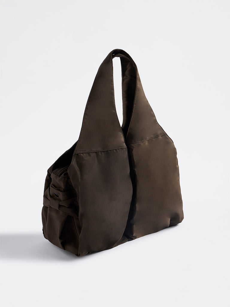 Westside Dark Brown Slouchy Hobo Bag