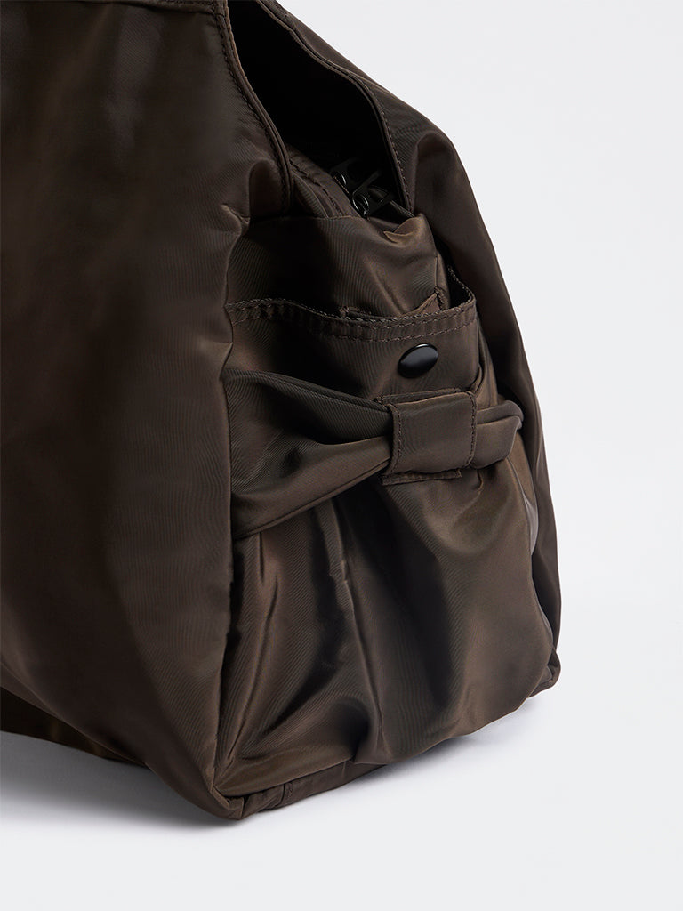 Westside Dark Brown Slouchy Hobo Bag