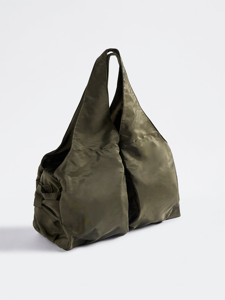 Westside Dark Olive Slouchy Hobo Bag
