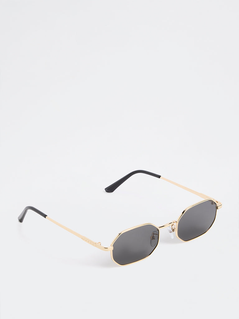 Nuon Purple Geometric Sunglasses - Comes with a Pouch and Cleaning Cloth