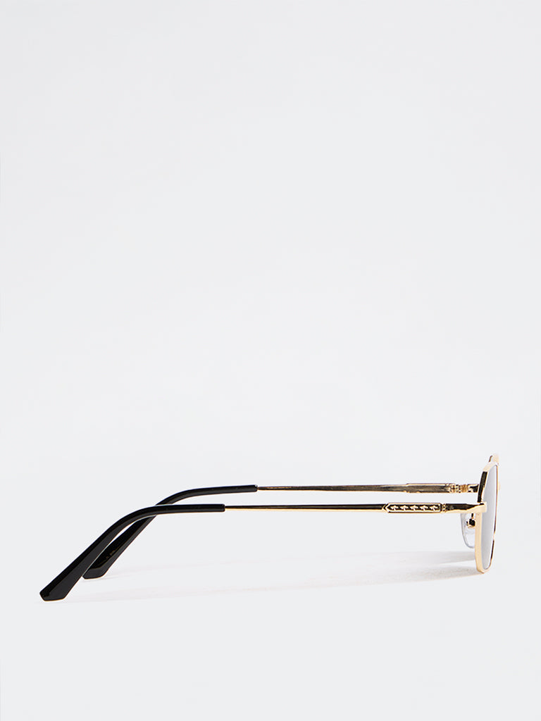 Nuon Purple Geometric Sunglasses - Comes with a Pouch and Cleaning Cloth