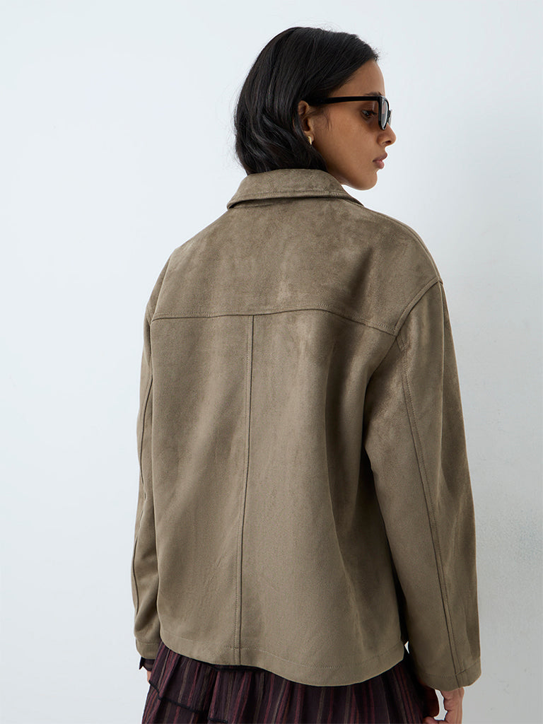 LOV Olive Suede Jacket
