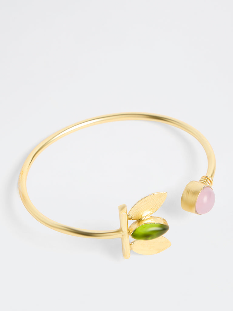 Westside Accessories Gold Open Cuff Statement Bracelet