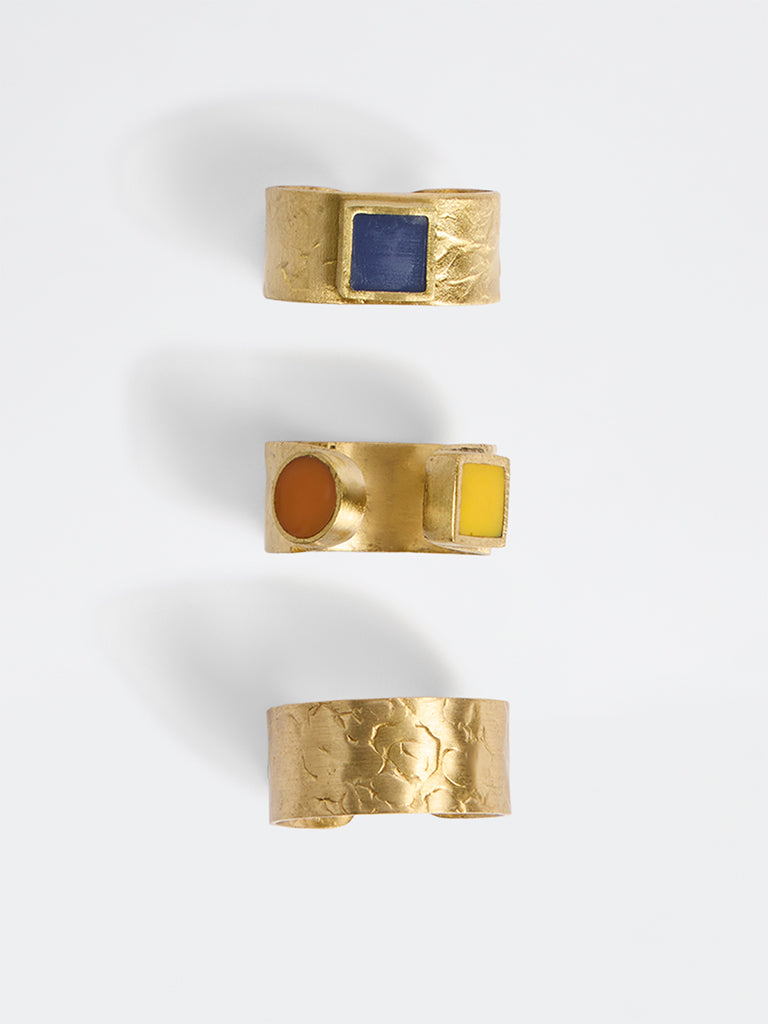 Westside Accessories Gold Statement Rings - Pack of 3