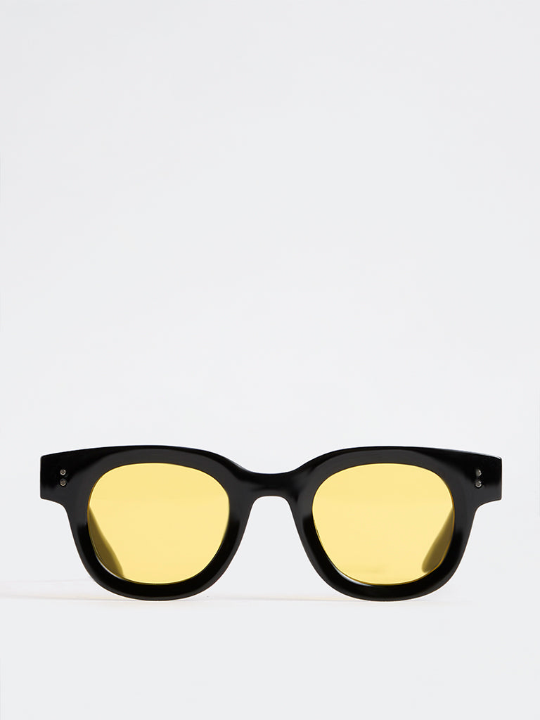 Nuon Black Round Frame Sunglasses - Comes with a Pouch and Cleaning Cloth