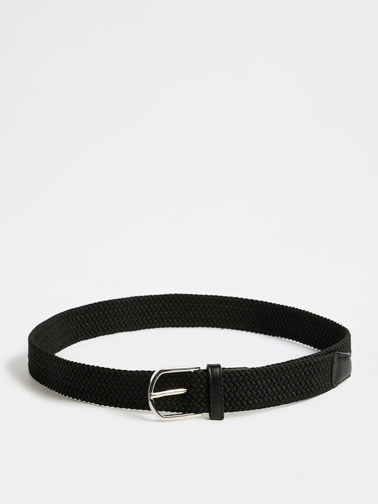 WES Formals Black Braided Belt
