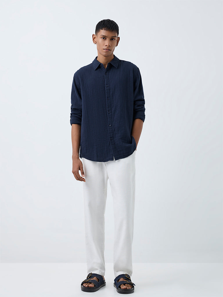 ETA Off-White Relaxed-Fit Mid-Rise Cotton Pants