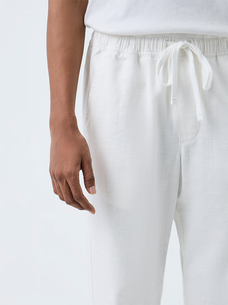 ETA Off-White Relaxed-Fit Mid-Rise Cotton Pants