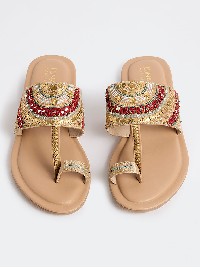 LUNA BLU Multicolour Kolhapuri Sandals