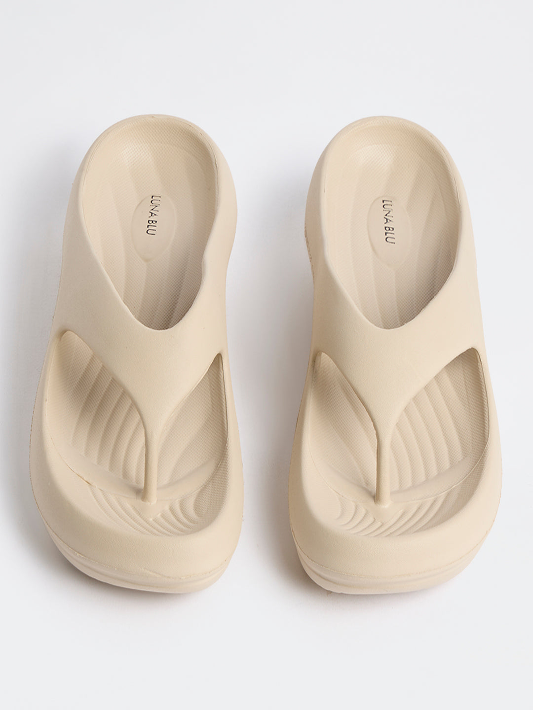 LUNA BLU Beige Comfort Flip-Flops