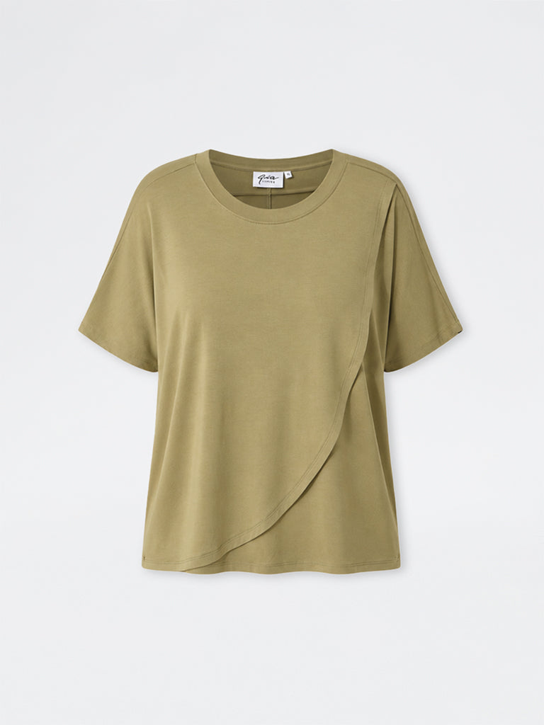 Gia Olive Solid T-Shirt