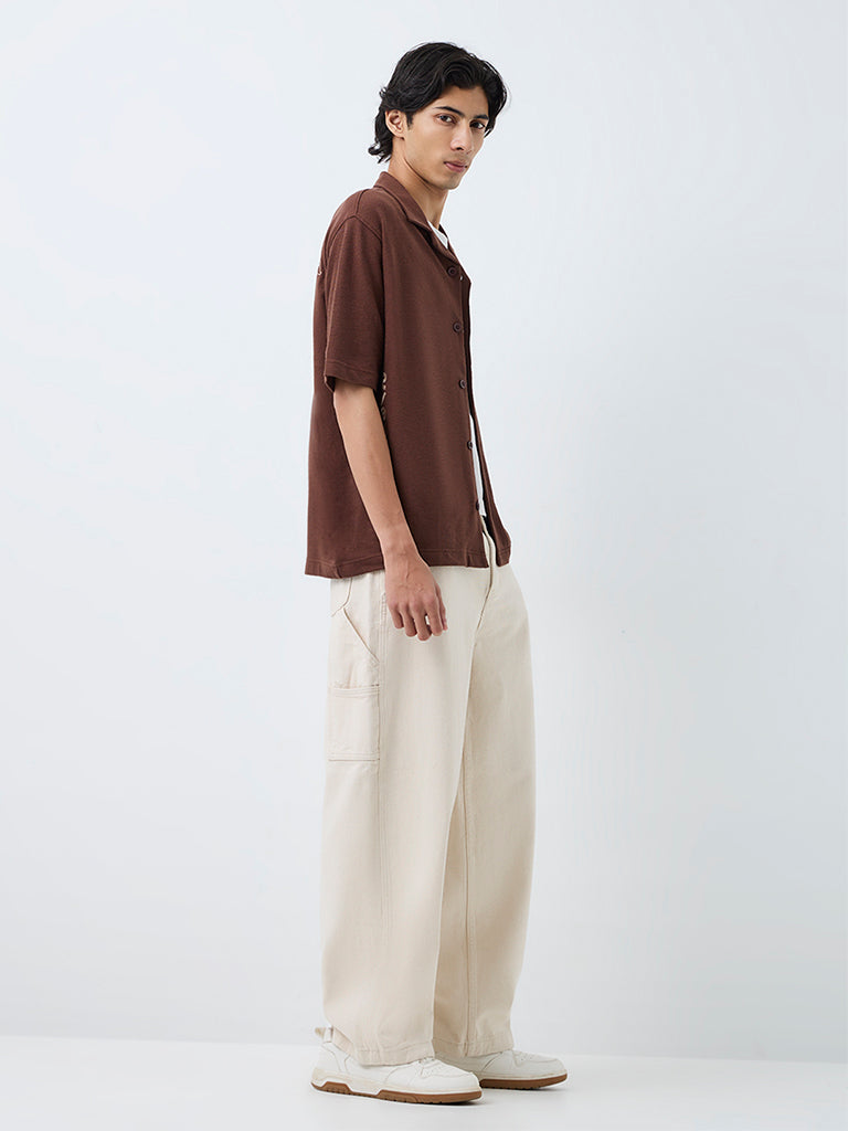 Nuon Ivory Skater-Fit Mid-Rise Jeans