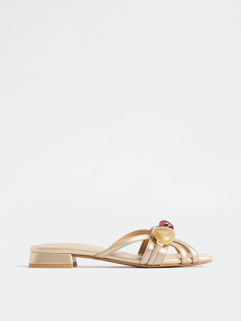 LUNA BLU Light Gold Sandals