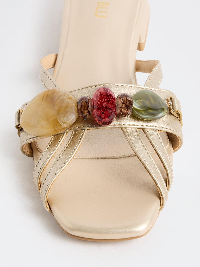 LUNA BLU Light Gold Sandals