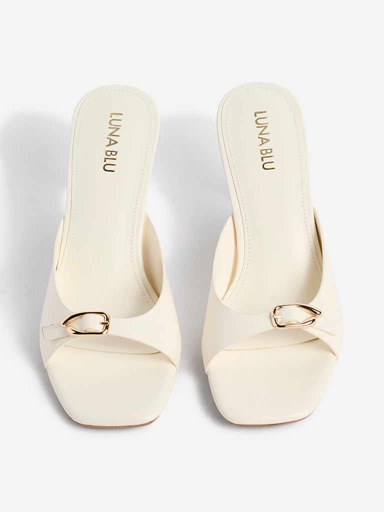 LUNA BLU White Mules
