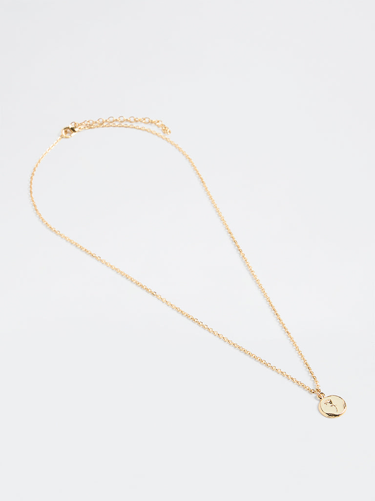 Westside Accessories Gold Coin Pendant Chain Necklace