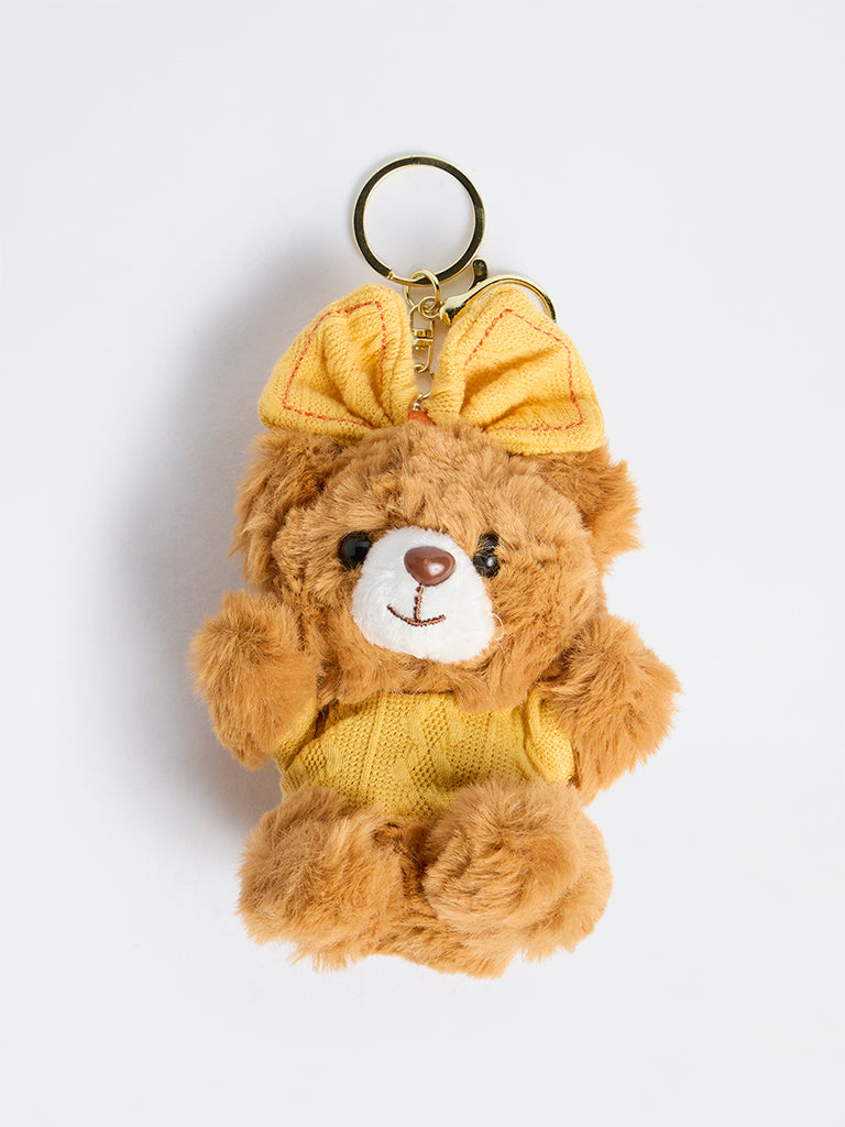 Y&F Kids Girls Light Brown Teddy Bear Keychain