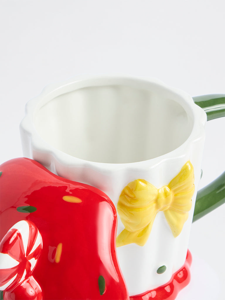 Westside Home Multicolor Xmas Cupcake Mug