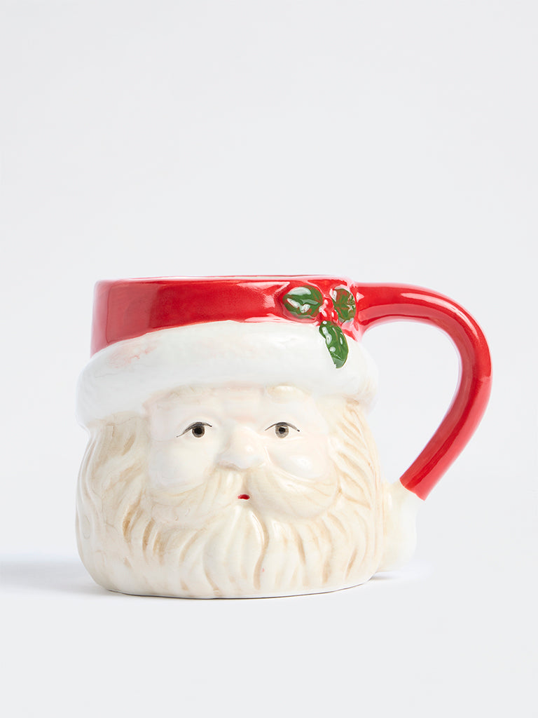 Westside Home Ivory Santa Claus Xmas Mug