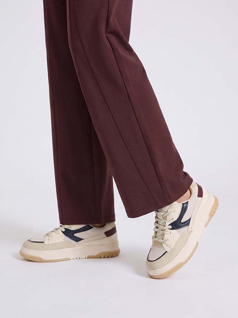 LUNA BLU Cream Mesh Sneakers