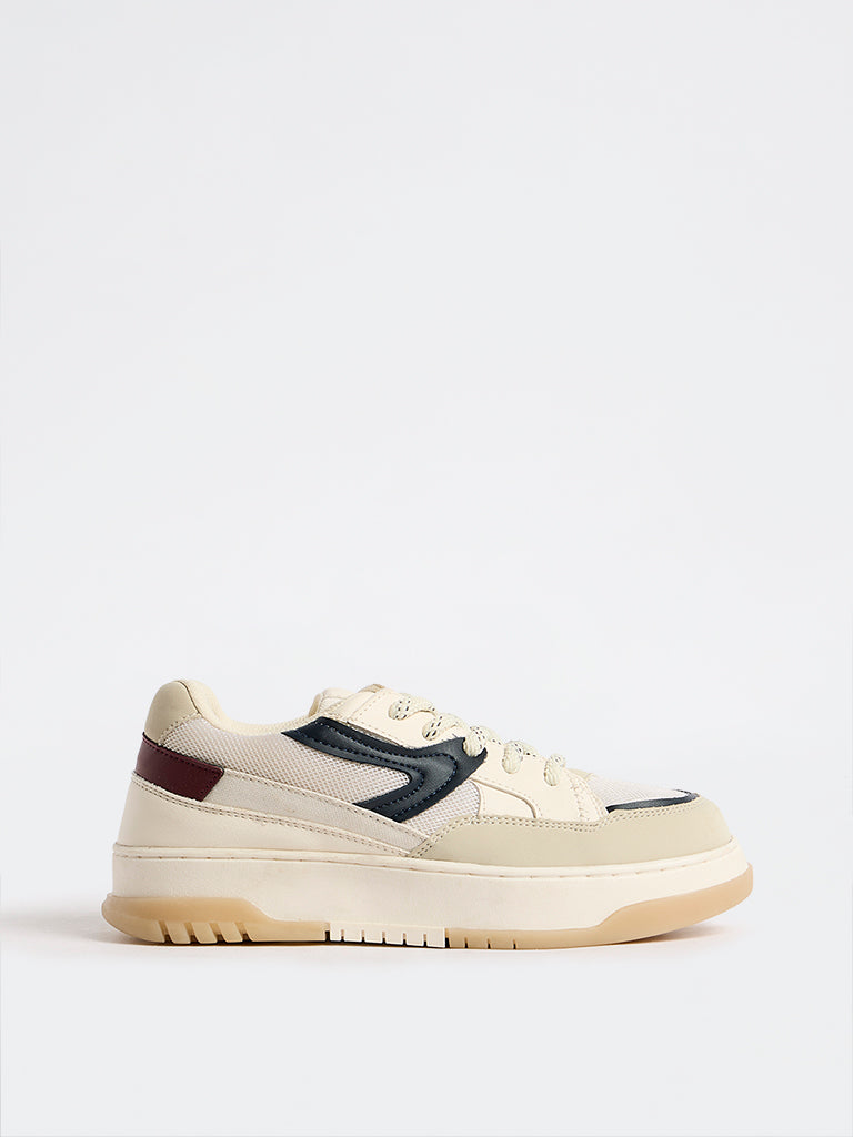 LUNA BLU Cream Mesh Sneakers