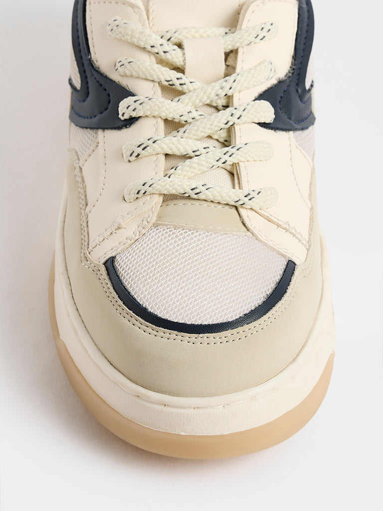 LUNA BLU Cream Mesh Sneakers