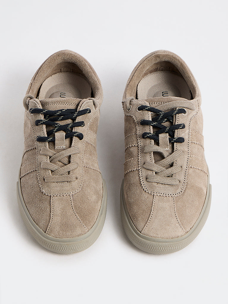 LUNA BLU Taupe Lace-Up Sneakers