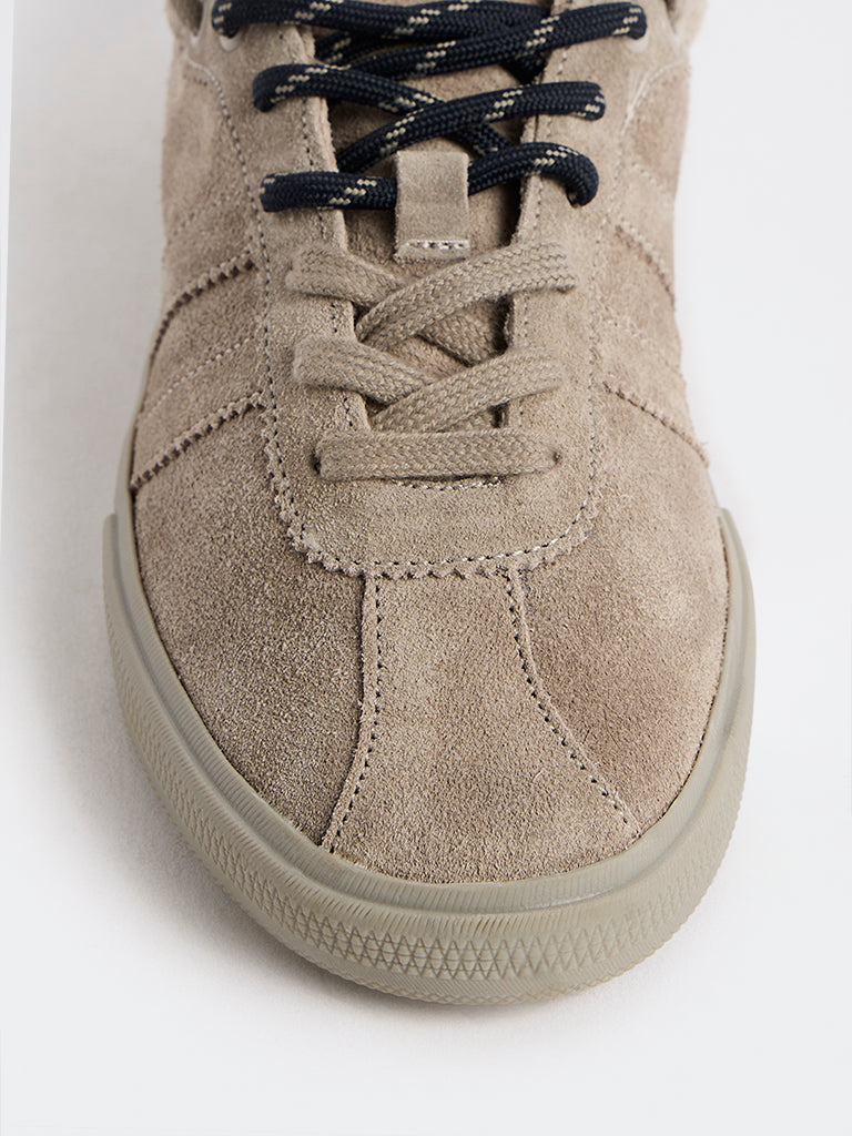 LUNA BLU Taupe Lace-Up Sneakers