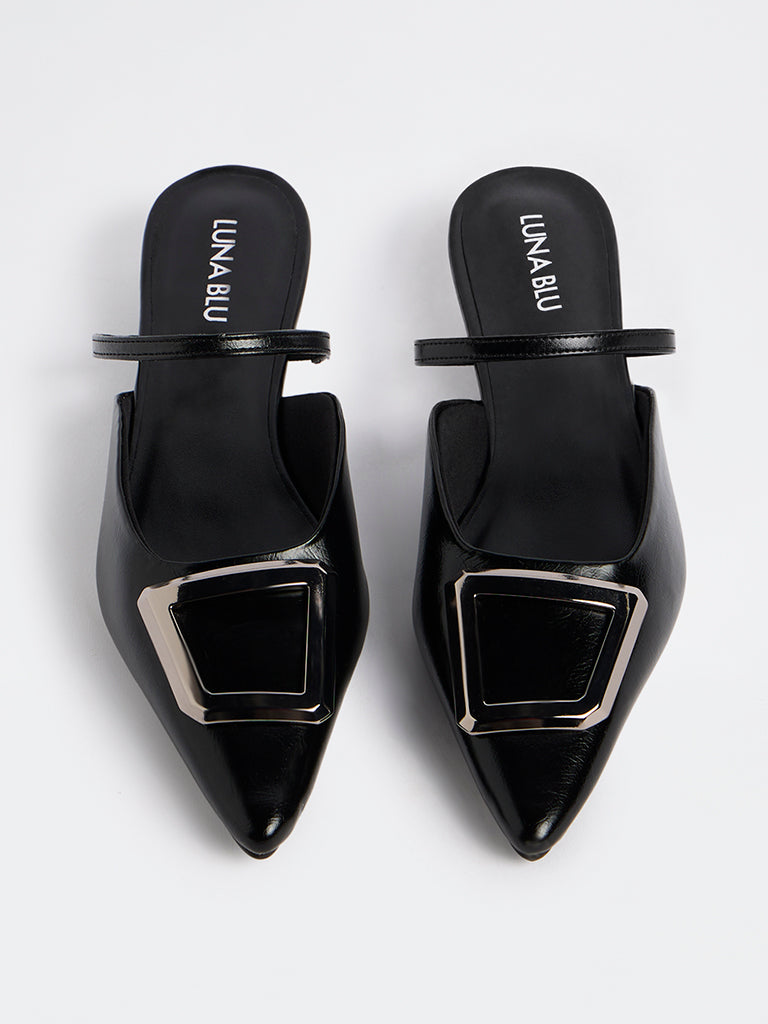 LUNA BLU Black Pointed-Toe Shoes