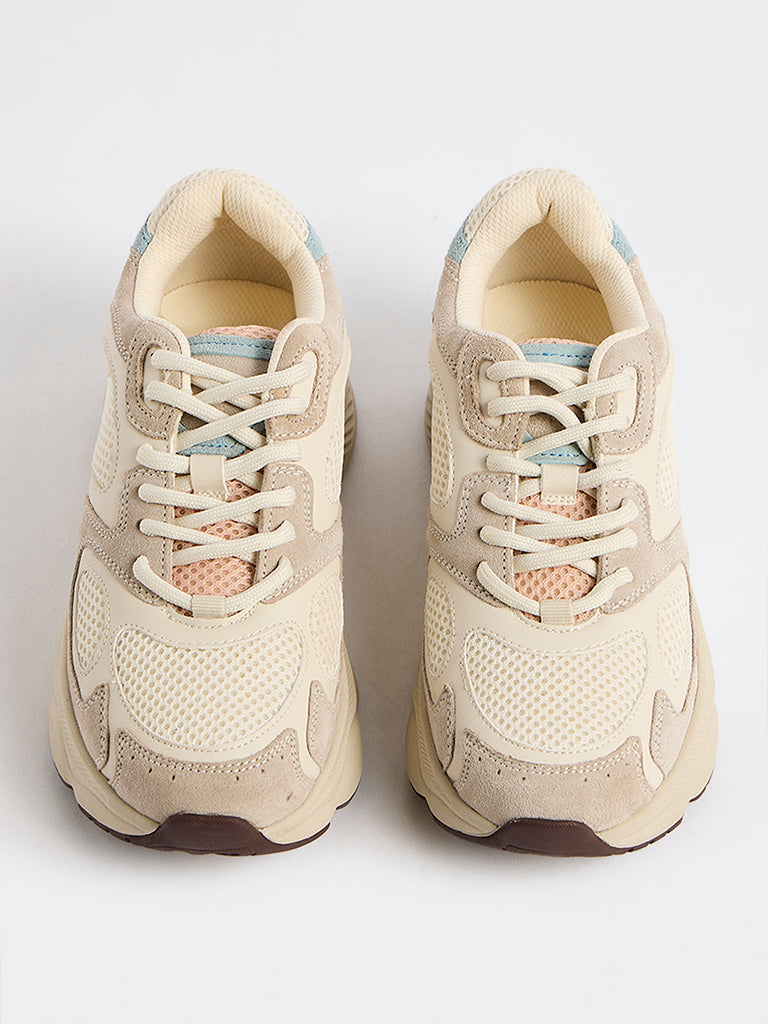 LUNA BLU Ivory Chunky Sneakers