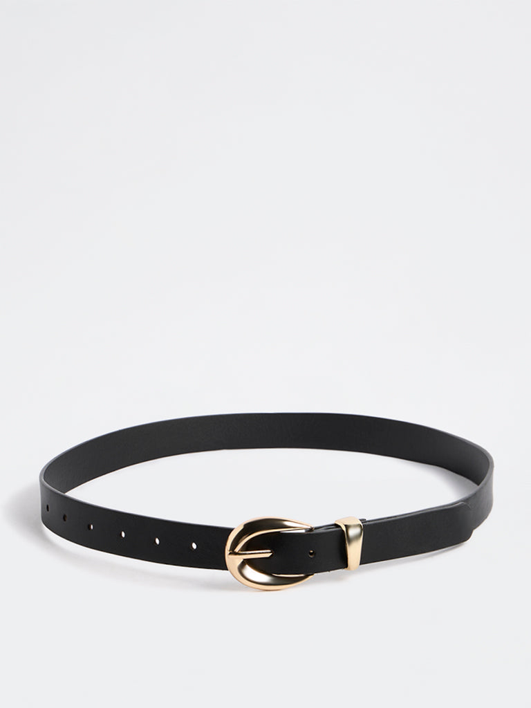 Westside Accessories Black U-Puff Buckle Belt