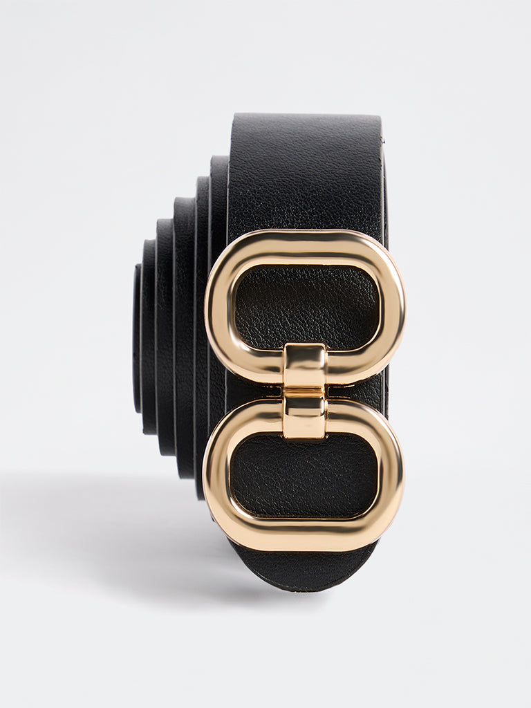 Westside Accessories Black Double-Link Buckle Belt