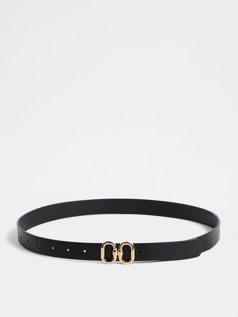 Westside Accessories Black Double-Link Buckle Belt