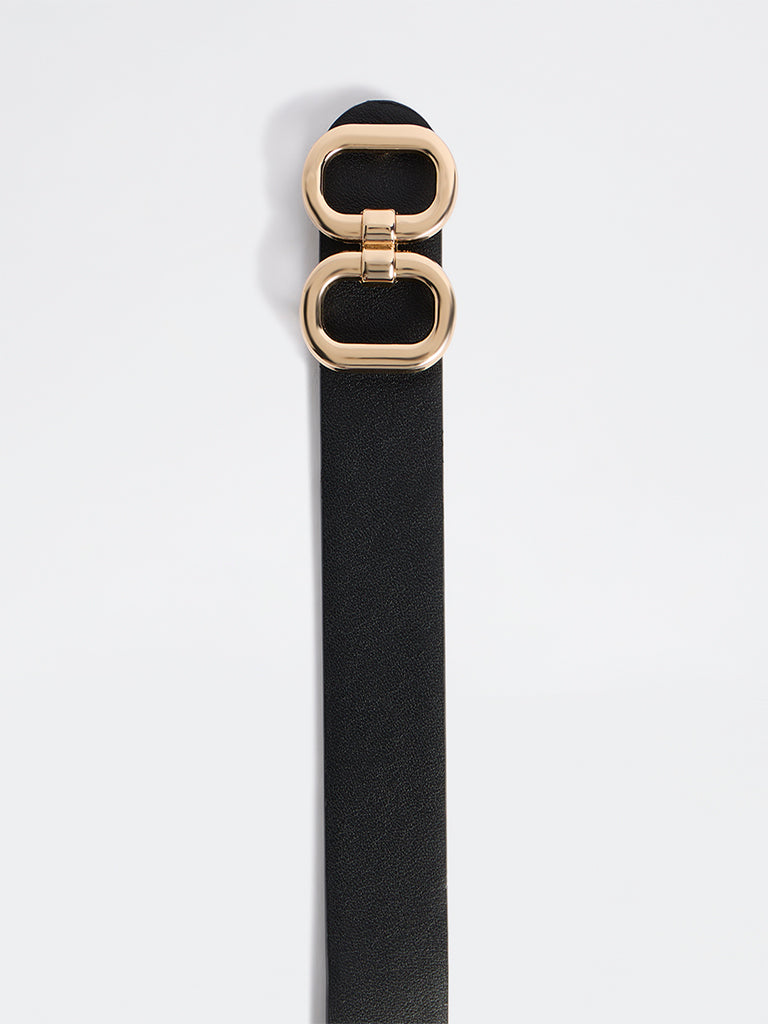 Westside Accessories Black Double-Link Buckle Belt