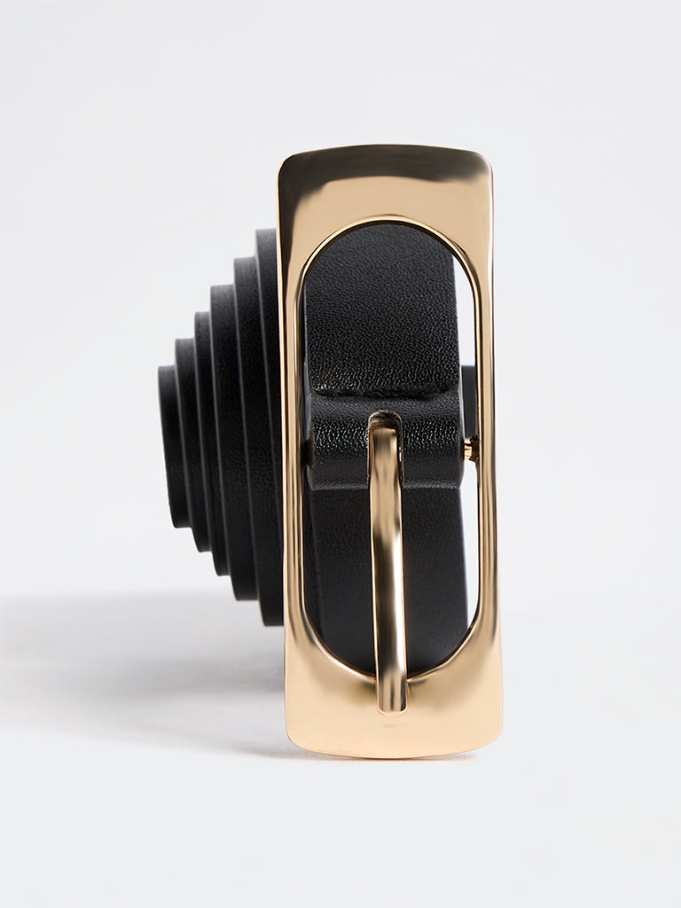 Westside Accessories Black Long Buckle Belt
