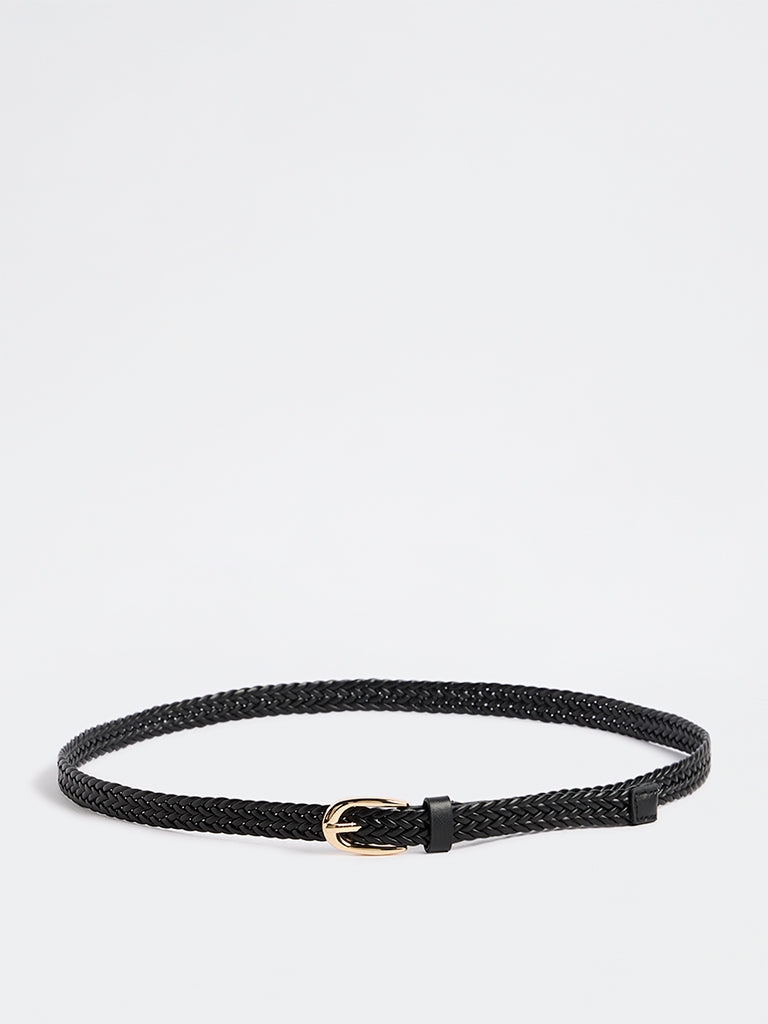 Westside Accessories Black Slim Braided Belt