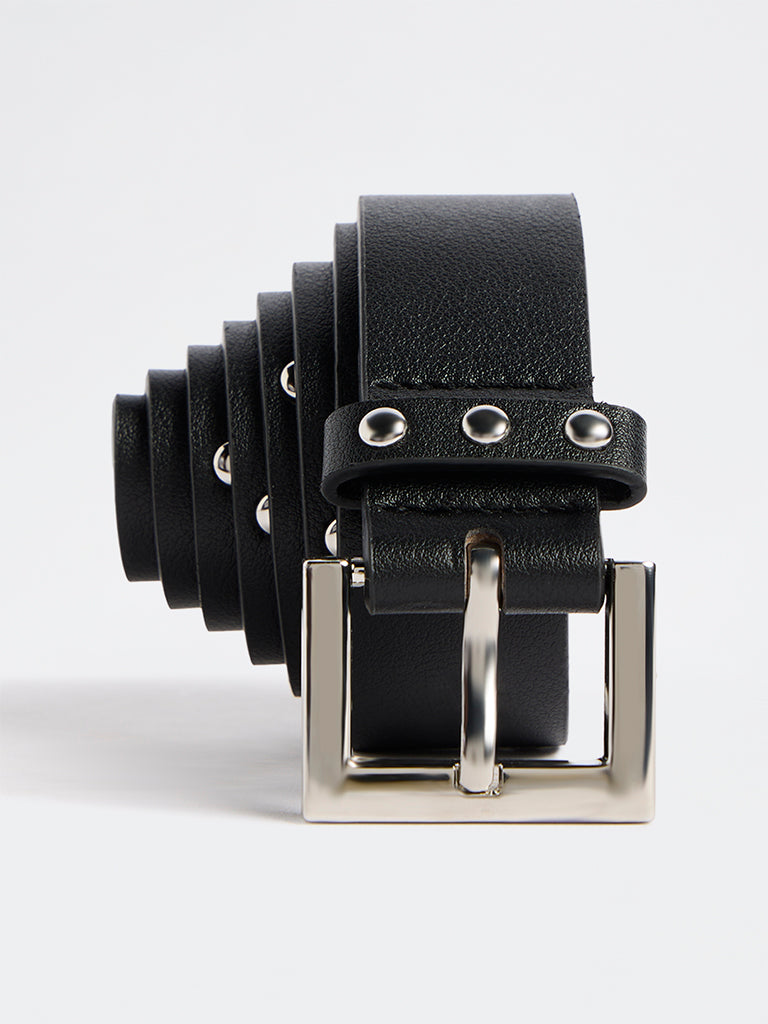 Westside Accessories Black Star-Studded Belt