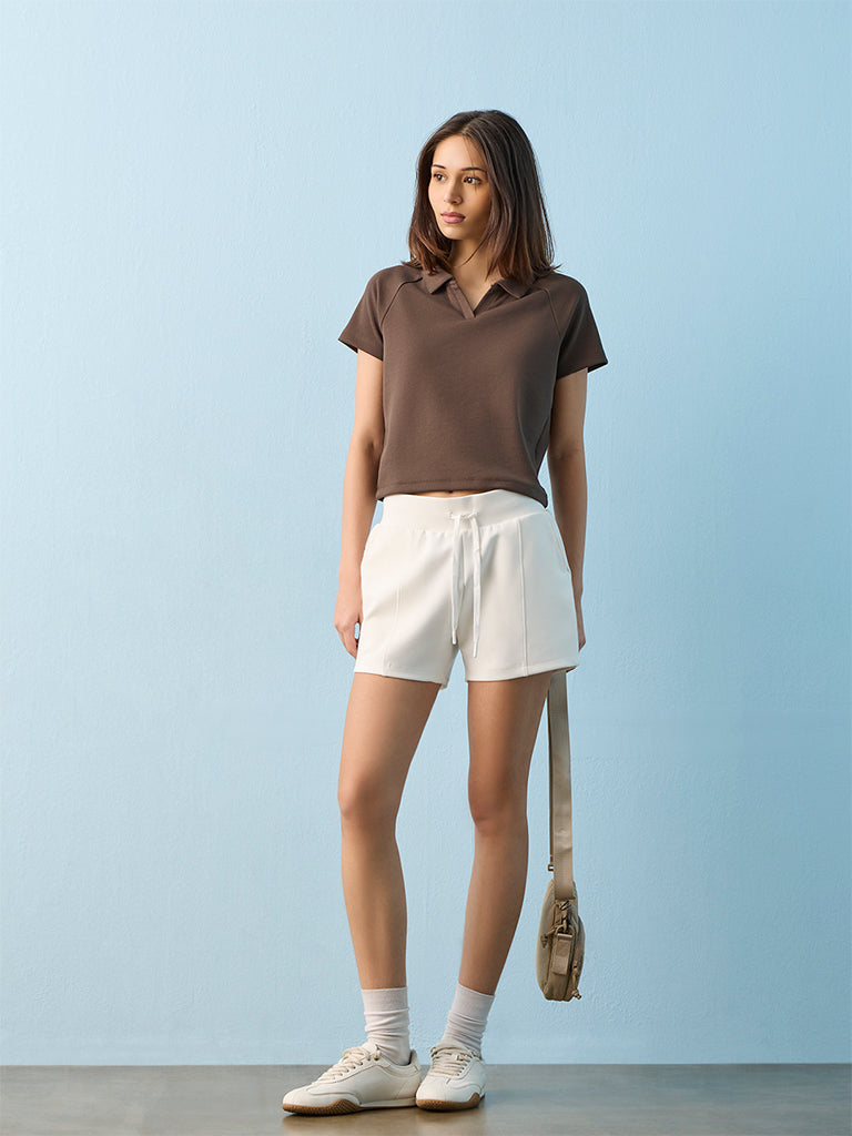 Nuoflexx Brown Solid T-Shirt