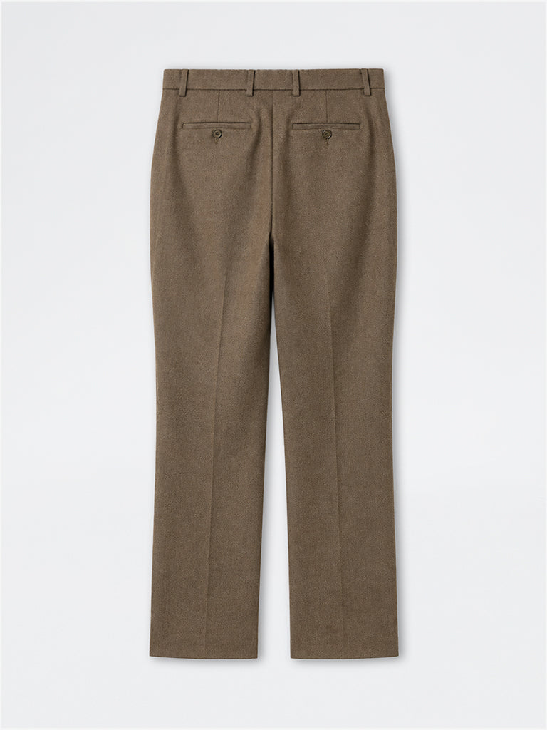 Ascot Dark Taupe Solid Relaxed-Fit Mid-Rise Chinos