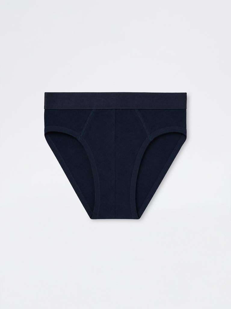 WES Lounge Multicolour Solid Relaxed-Fit Cotton-Blend Briefs- Pack of 3