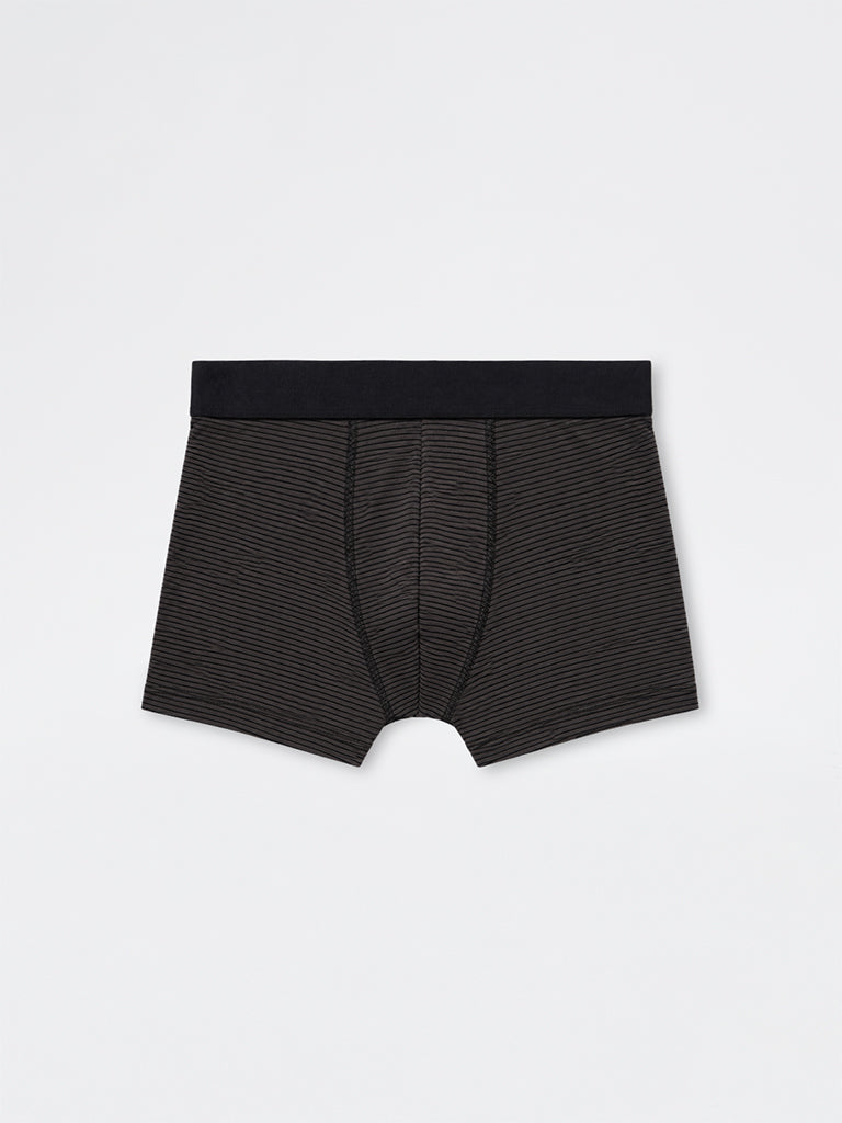 WES Lounge Black Relaxed-Fit Cotton-Blend Trunks - Pack of 3