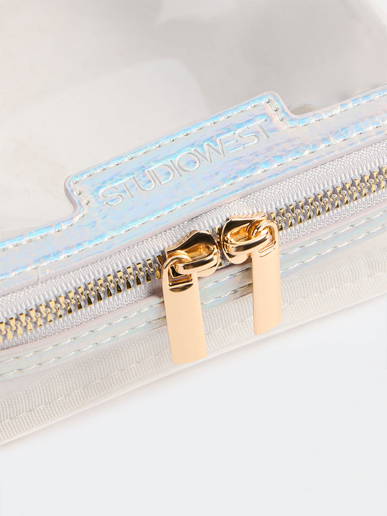 Studiowest Silver Transparent Travel Pouch