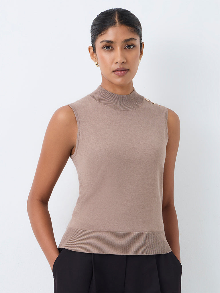 Wardrobe Taupe Knitted Top