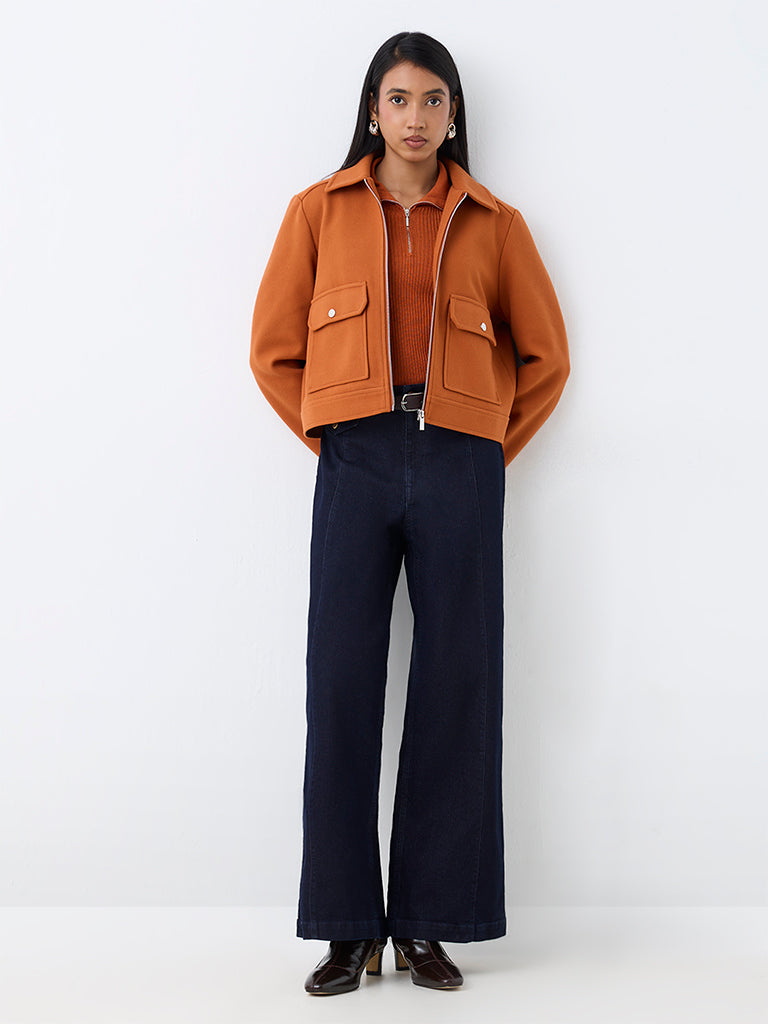 Wardrobe Orange Suede Jacket
