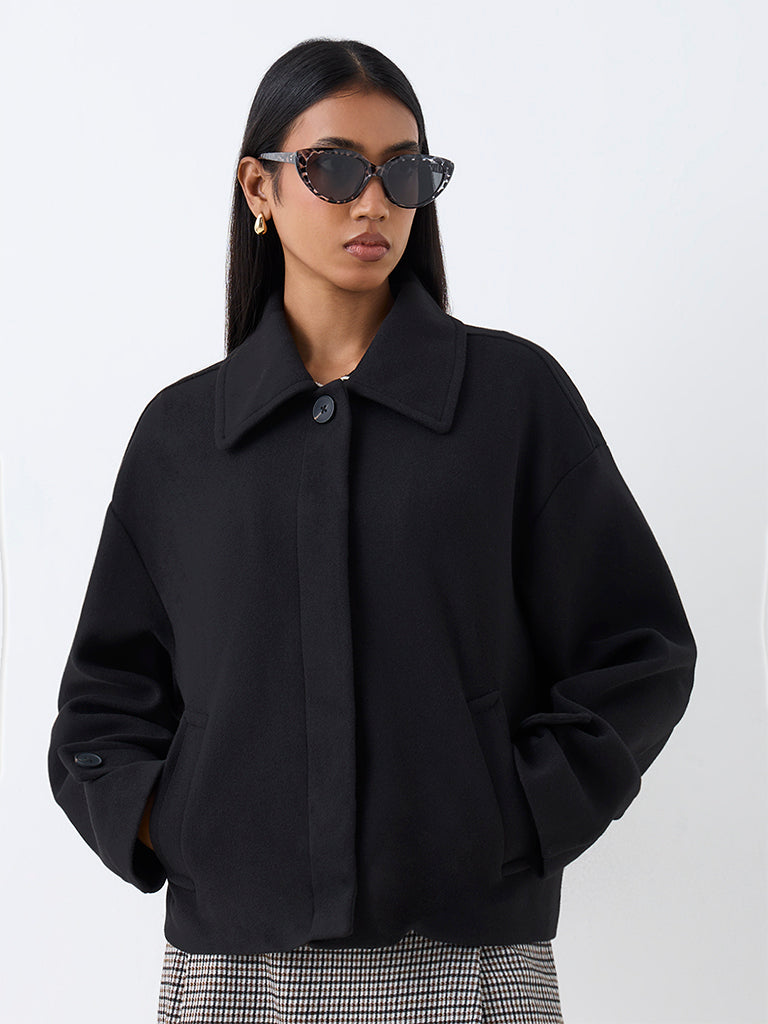 Wardrobe Black Solid Jacket