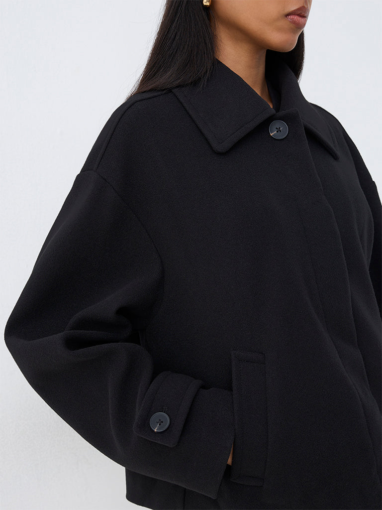 Wardrobe Black Solid Jacket