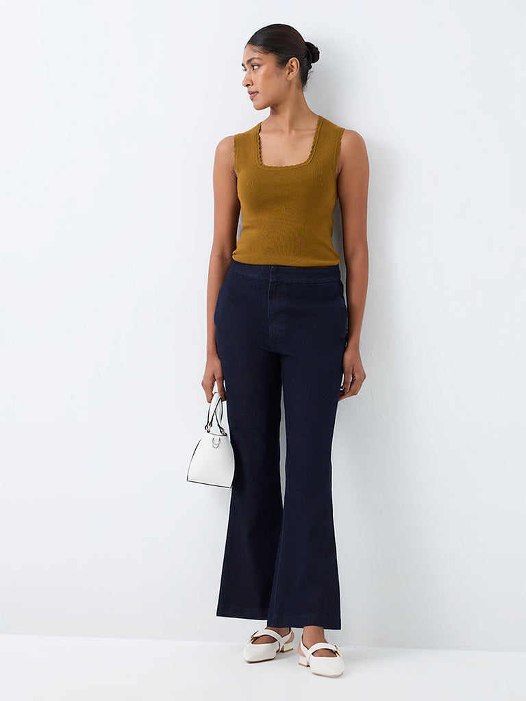 Wardrobe Dark Mustard Knitted Top