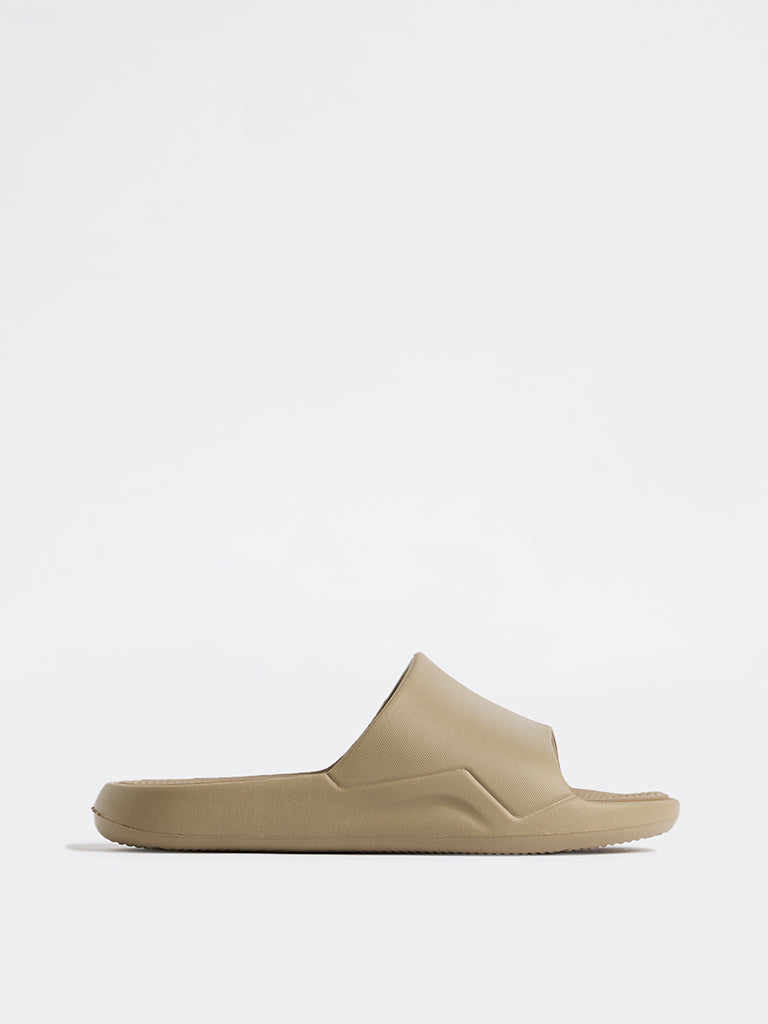 SOLEPLAY Taupe Textured Slides
