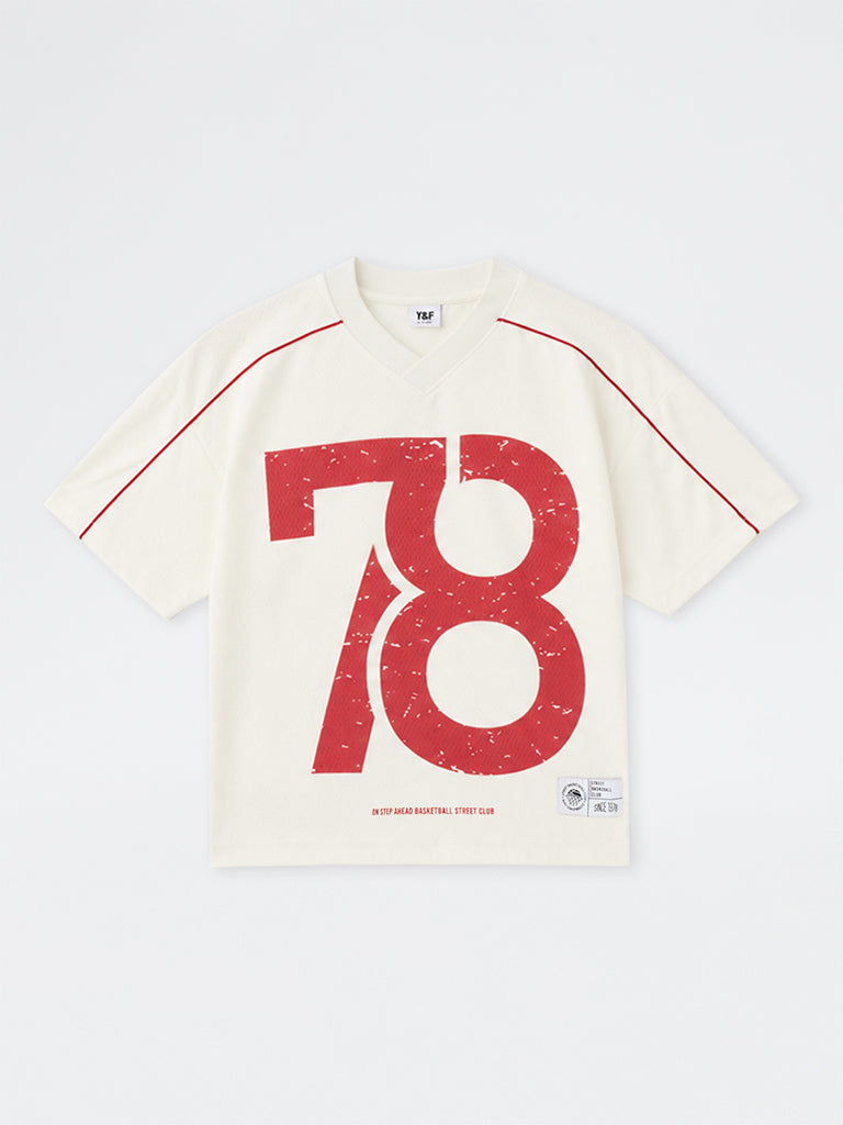 Boys Off-White Numerical Printed T-Shirt