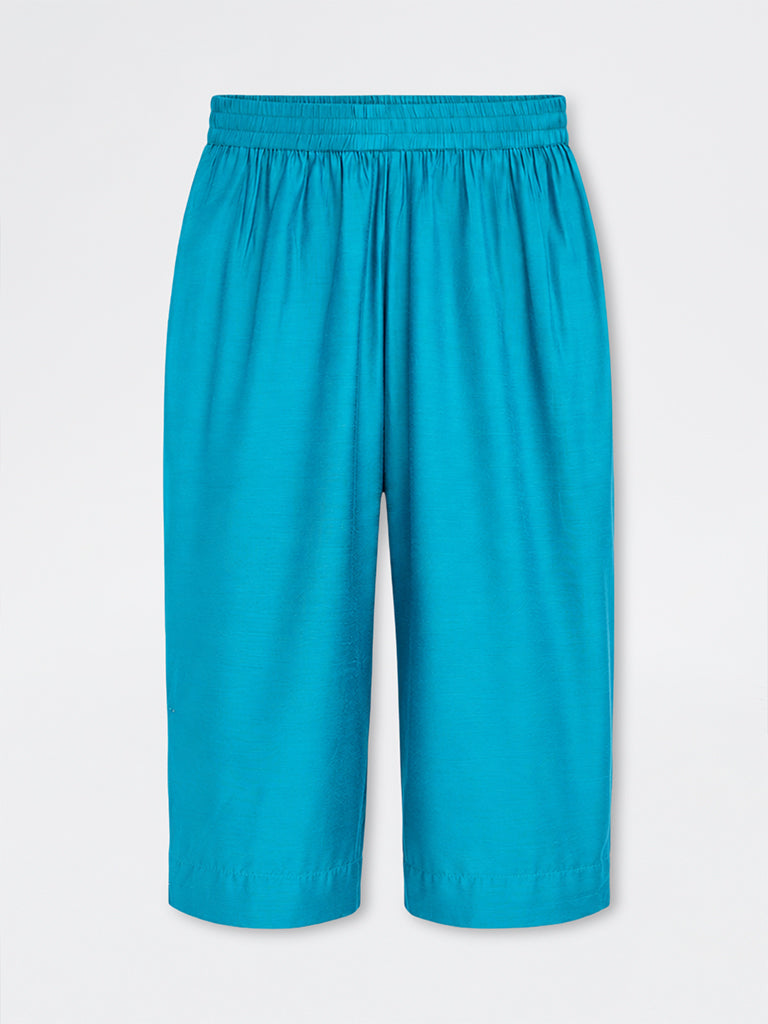 Diza Turquoise Solid Pants
